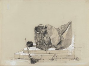 Still Life with Broom by Peter de Wint